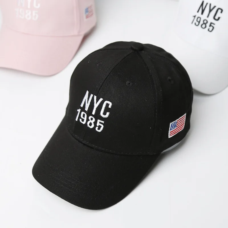 Бейсболка для мальчиков и девочек хлопковая Кепка с вышивкой NYC флагом США в
