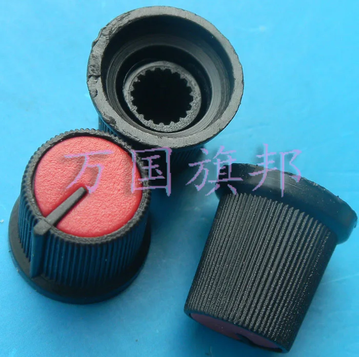 free-deliveryenvironmentally-friendly-plastic-potentiometer-knob-red-red-high-15-mm-diameter-15-mm