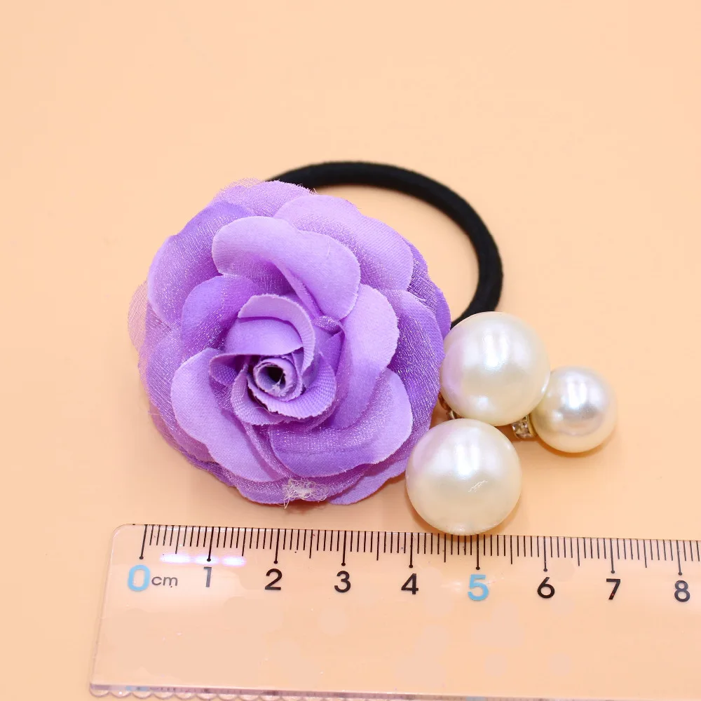 Повязка на голову с жемчугом для волос черная повязка красивым цветком