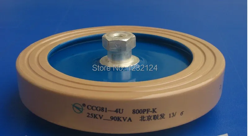 Высокочастотный Керамический дисковый конденсатор CCG81-4U 800P 800PF 800PF-K 25KV 90KVA |