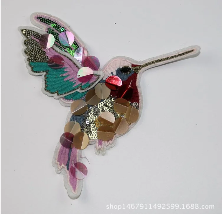 Из 2 предметов красивая одежда вышитые Нашивки ткань Блёстки патч DIY пришить