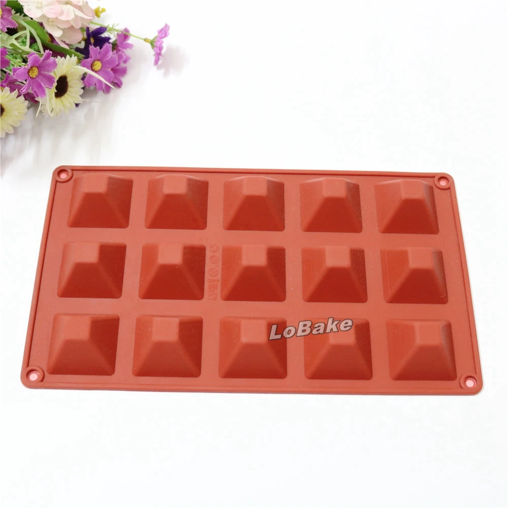 Новое поступление 15 полостей формы пирамиды силиконовые для торта шоколадные