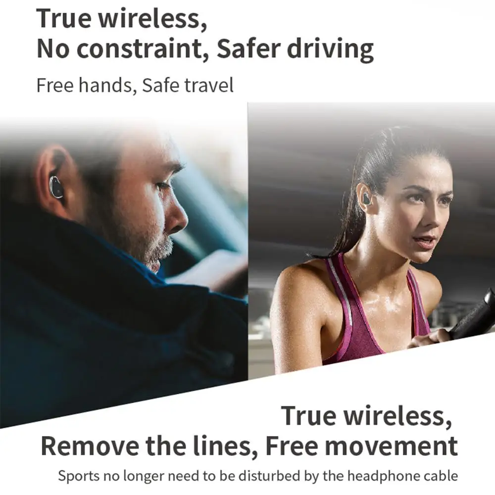 ASKMEER умные часы беспроводные двойные наушники-браслет Bluetooth спортивные для