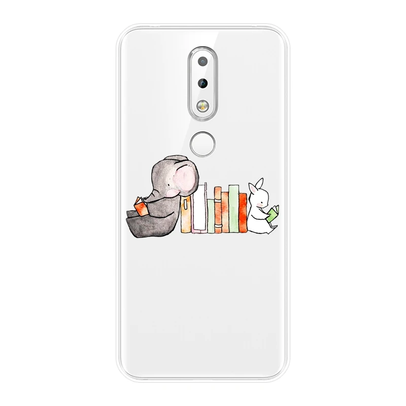 Чехол для телефона из ТПУ с изображением слона кролика кавайи Nokia 2 1 3 5 6 7 Мягкая