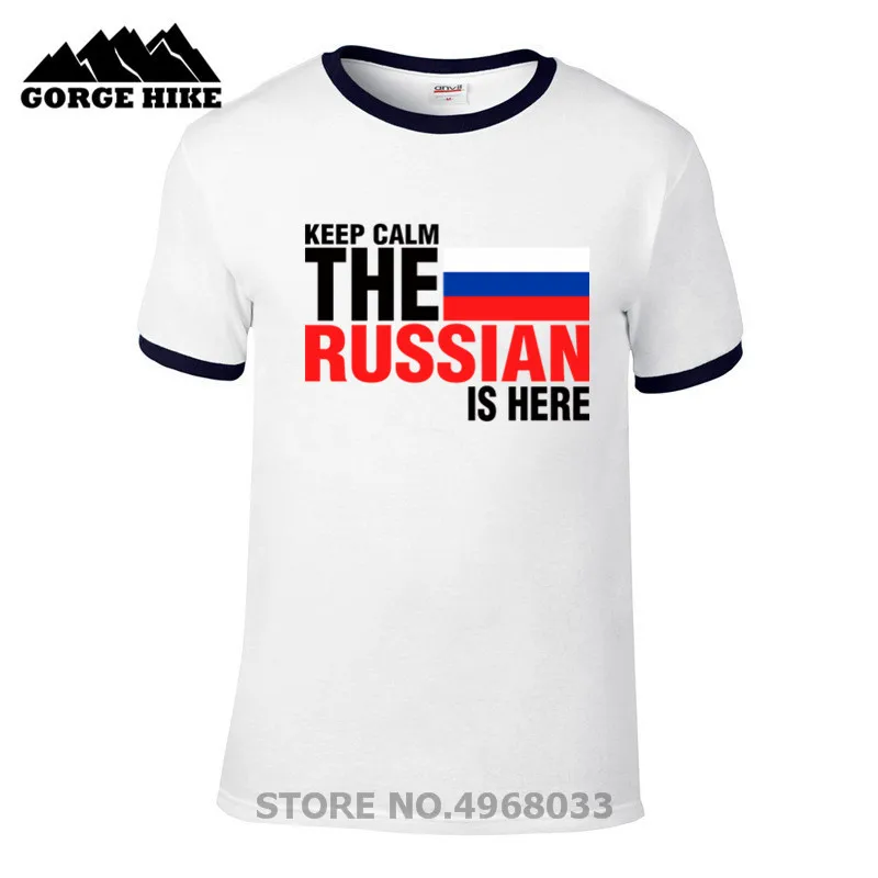 Мужская хлопковая футболка темно-серого цвета с надписью Keep Calm со страхом