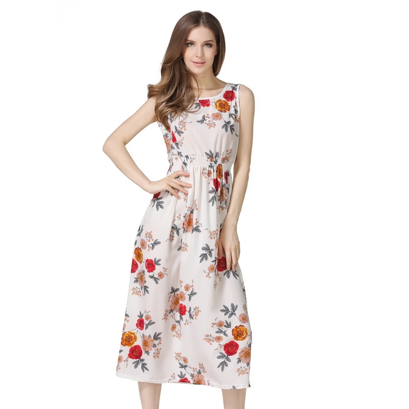 

fashion Vintage Women Short Dress Floral Printed Ruffle Dress Boho Style Short Sleeve O Neck Beach holiday beach dress Vestidos