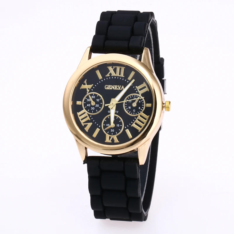 Gelfashion наручные часы для женщин Пряжка круглые Ложные три глаза кварцевые