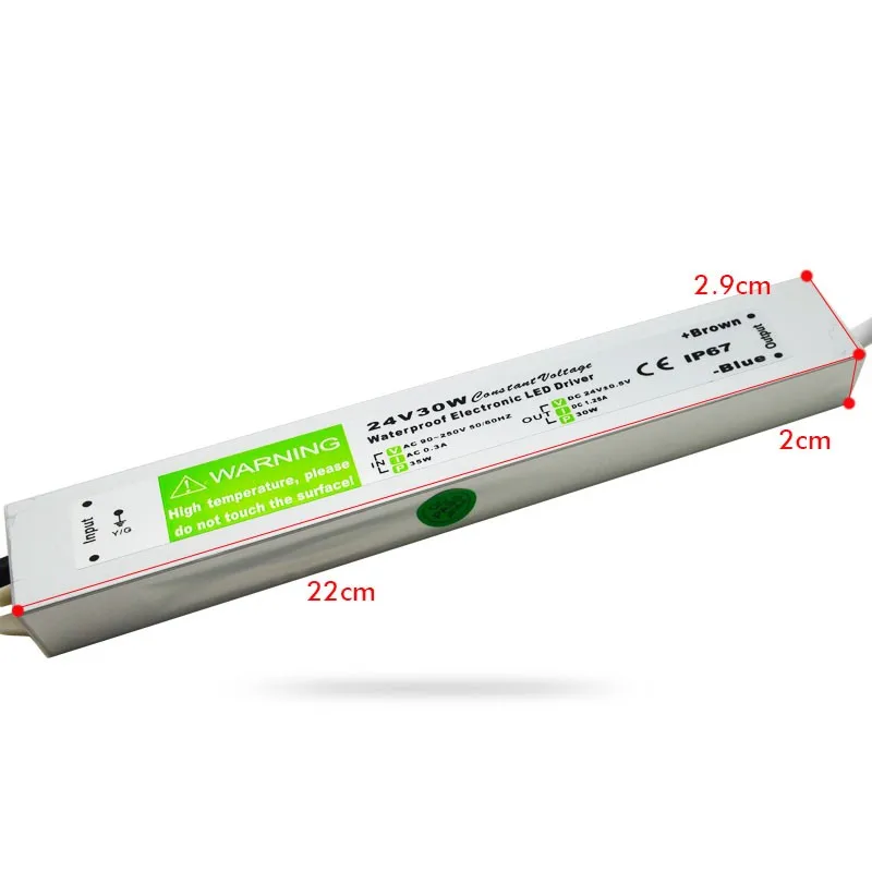 AC220V DC12V Светодиодный источник питания водонепроницаемый IP67 адаптер