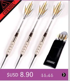 New CUESOUL 23g 25g 27g Professional Steel Tip Darts Black Dart Body With Dart Flights