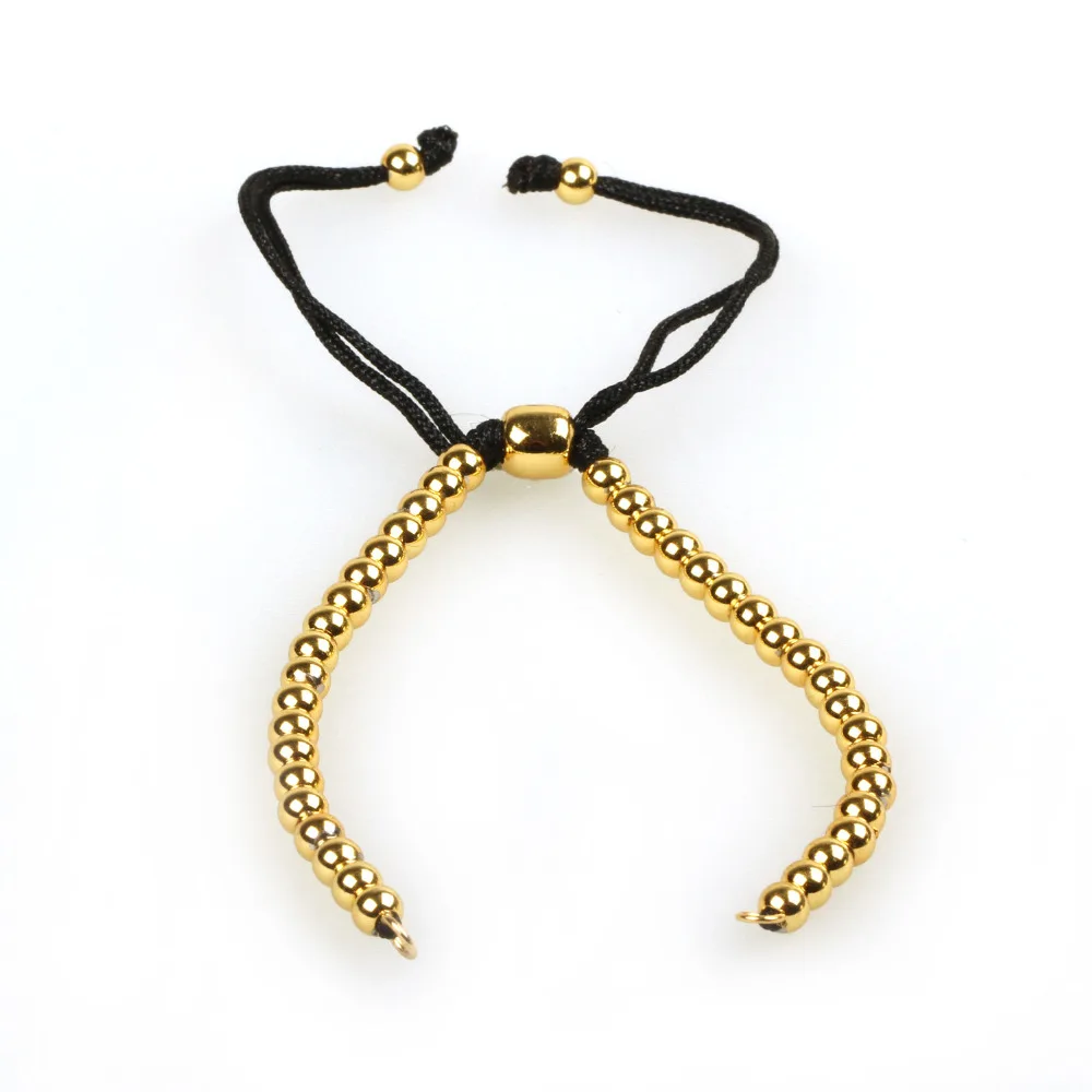 Модный полузакрытый браслет Миланский шнур фурнитура соединителя медная бусина