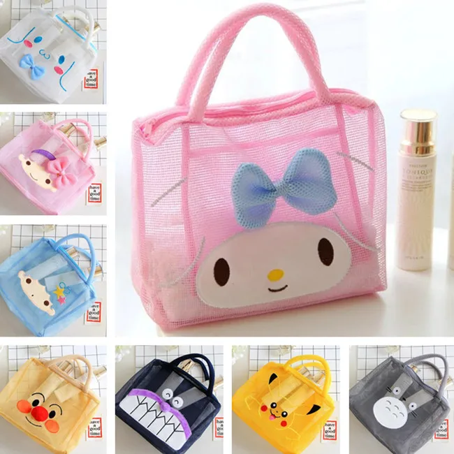 Прозрачная косметичка hello kitty My Melody Cinnamoroll pompomprin Little, с двумя звездами, косметичка для хранения, косметичка, пляжная сумка