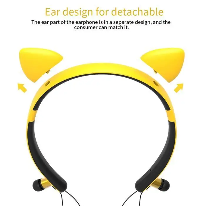 Магнитные Bluetooth стерео наушники повязка на голову кошачьи наушники игровые спортивные наушники для бега Bluetooth наушники для iPhone Xiaomi