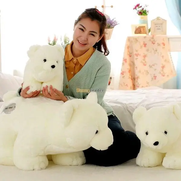 Fancytrader 28'' / 70cm Super Cute Giant Stuffed Soft Plush Polar Bear great gift toy baby Free Shipping FT50272 | Игрушки и
