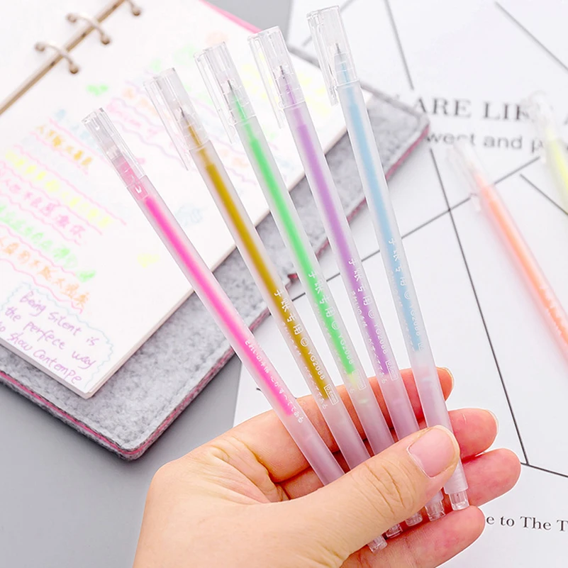 Корейский карамельный Цветной гелевая ручка милый Журнал Планировщик