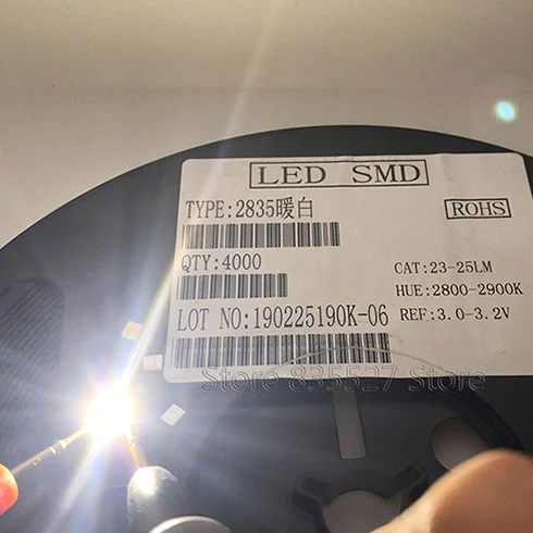 warm white 3000k 1000 шт./лот 2835 SMD СВЕТОДИОДНЫЙ 23-25LM чистый белый/натуральный белый/теплый белый/холодный белый светодиодный светильник - Испускаемый цвет: warm white 3000k
