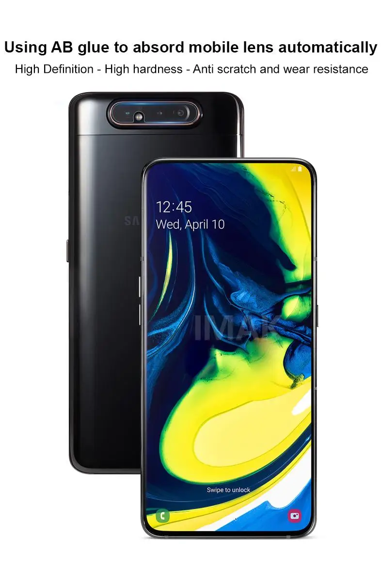 Imak 2 шт./упак. износостойкая защита для объектива камеры протектор для samsung Galaxy A80 A90 пленка из закаленного стекла