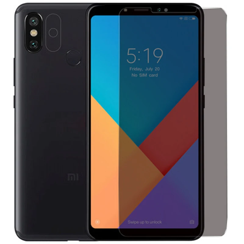 JGKK 2.5D Анти-шпион закаленное Стекло для Xiaomi Mi макс 3 Max3 черное Защитное стекло