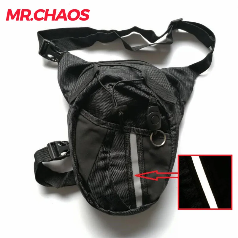 Нейлоновая многофункциональная сумка fannypack для мужчин черная поясная мотоцикла