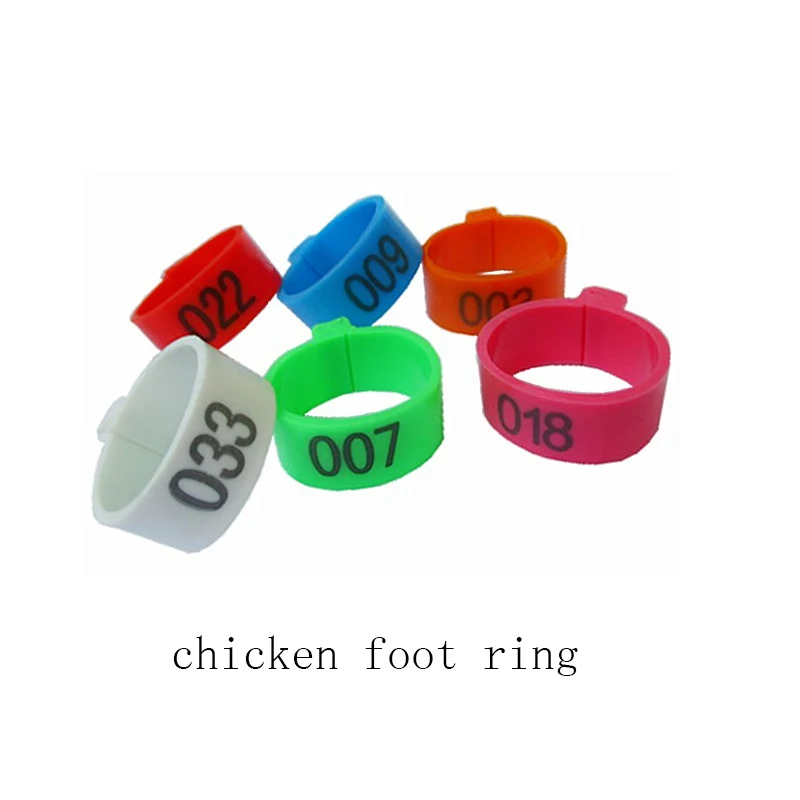 

700 шт. 7 цветов внутренний диаметр 1,6 см пластиковая открытая Пряжка цифровое кольцо для ног цыплята утки гуся оборудование для птицеводства