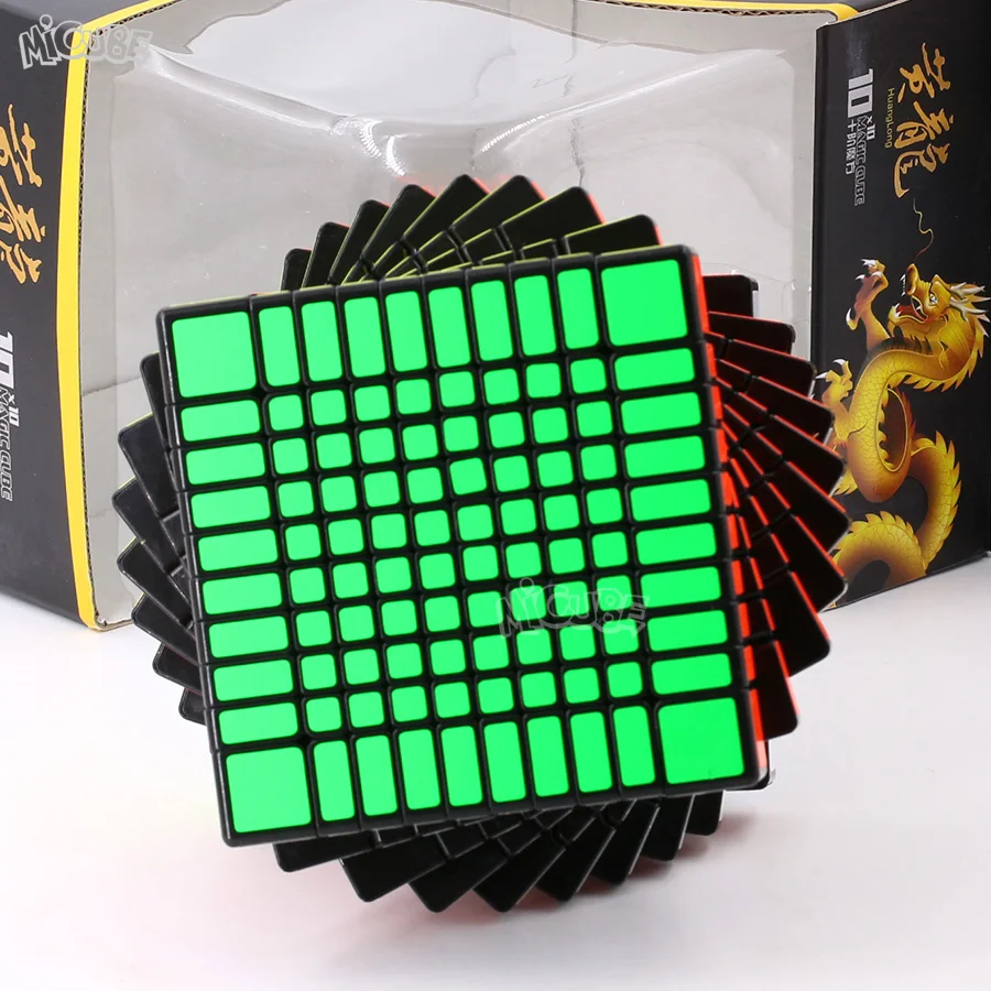 Zhisheng Yuxin Huanglong 10x10x10 волшебный куб 10x10 пазл Профессиональный 10*10 без наклеек черный