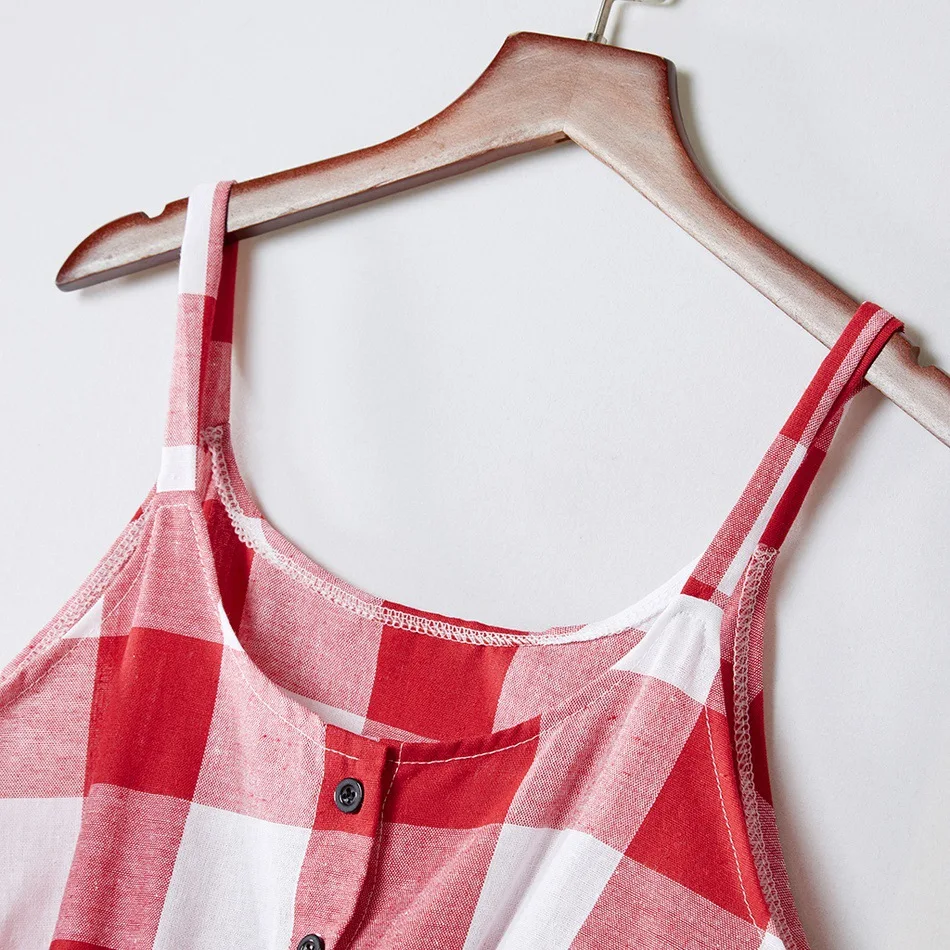 Клетчатые одинаковые комплекты для семьи короткие штаны Одинаковая одежда мамы