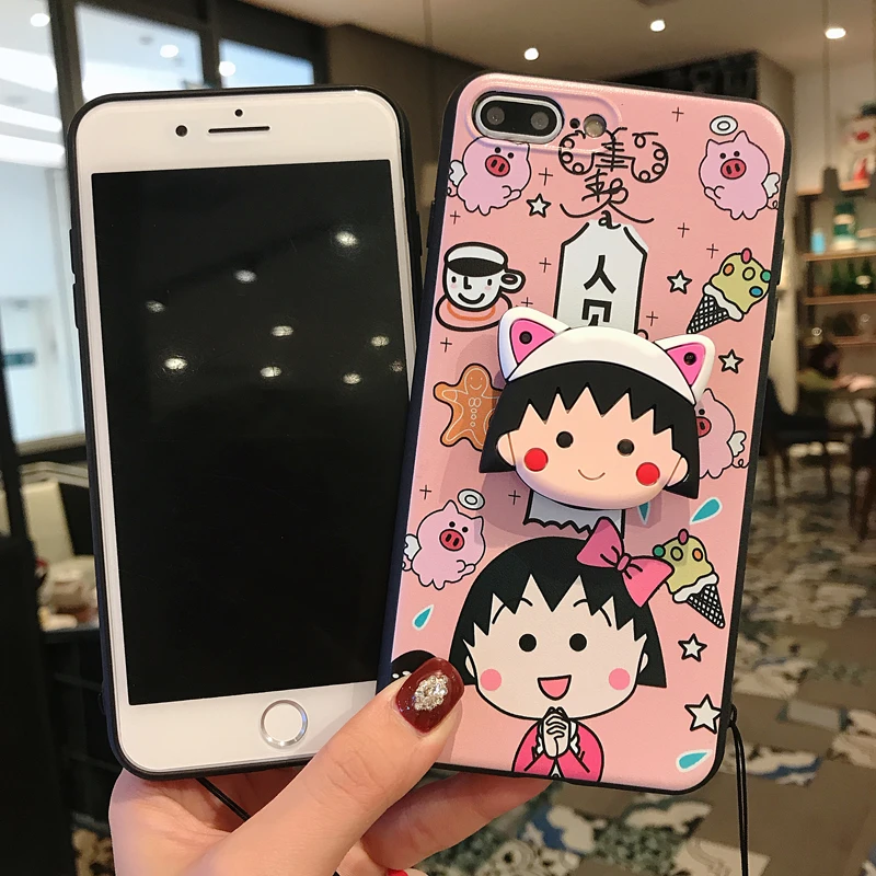 Мультяшный чехол для OPPO A3S A1 F5 F7 A59 F1S R15 Pro R17 F3 Plus F1 R9S мягкий с подставкой и ремешком