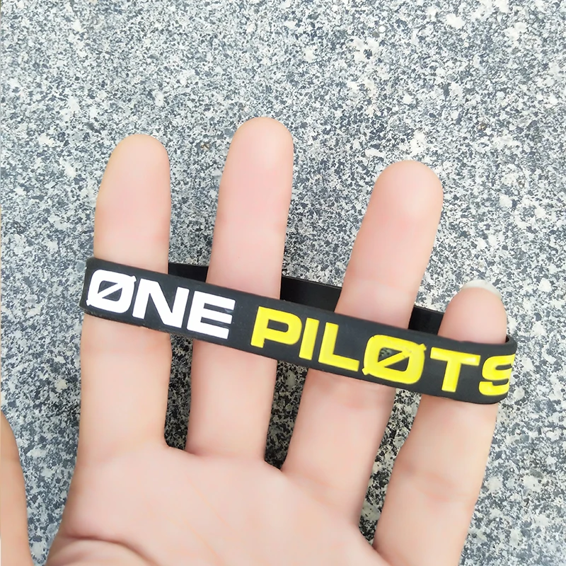5 шт./лот рок группа Twenty One Pilots силиконовый резиновый браслет наручный 1 дюймов