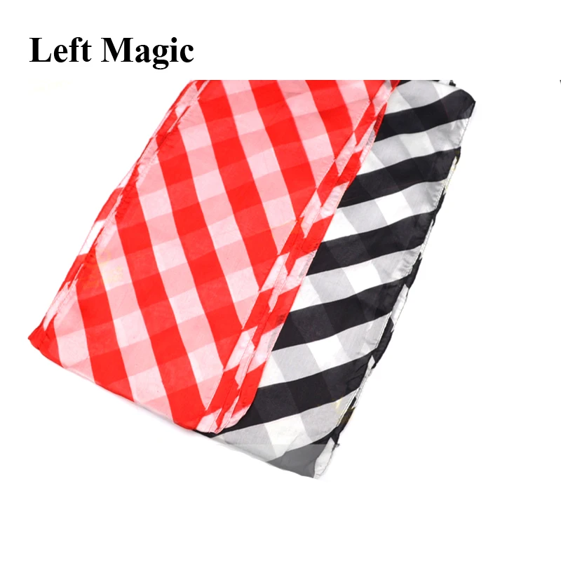Длинный Волшебный Шелковый магический трюк Красный/черно белый реквизит