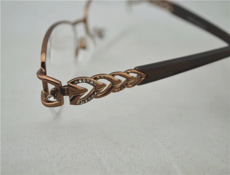 Женские оптические полуочки в металлической оправе Брендовые мужские очки для