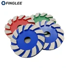 135 шт. 4-дюймовые металлические шлифовальные колодки 100 мм петля на липучке задний алмазный камень Бетон агрессивный гранитный абразивный инструмент