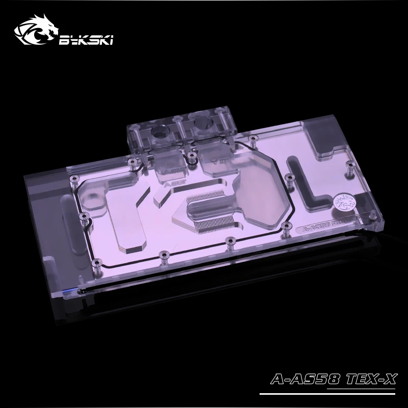Bykski A-AS58EX-X, полное покрытие видеокарты блок водяного охлаждения, для Asus EX-RX580 2048SP 8G