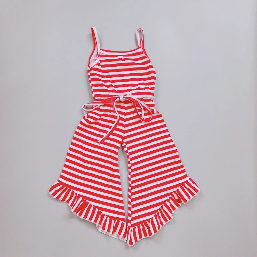 CONICE NINI/Изысканная одежда в красную полоску сезон весна лето Детский комбинезон с