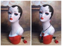 fiberglass female mannequin dummy head vintage manikin head for hat