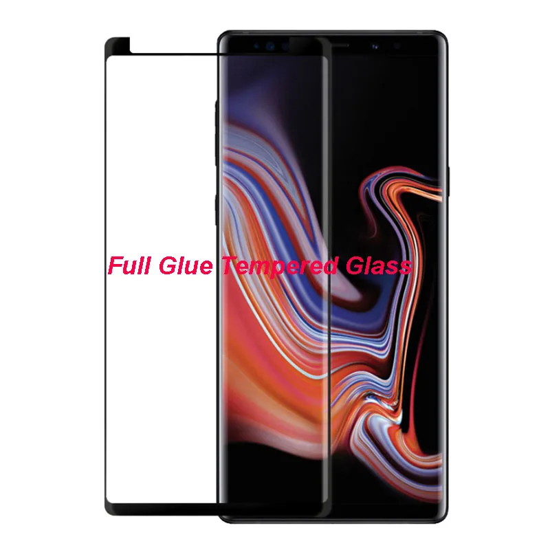 3D изогнутое прозрачное закаленное стекло с полным клеем для SAMSUNG Note 9 полное