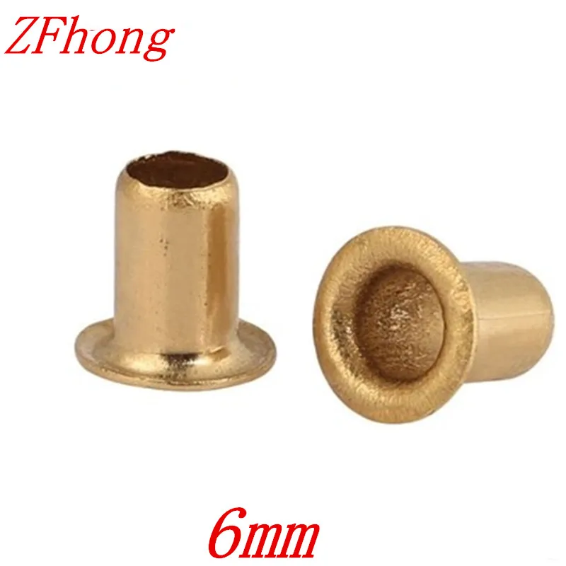 

50PCS M6*4/5/6/8/10 6mm Brand New Copper Hollow Rivet Double-sided circuit board PCB vias nails