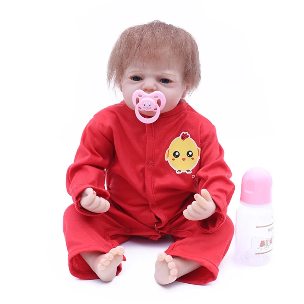 SanyDoll 20 дюймов 50 см силиконовые куклы для новорожденных кукла милое красное