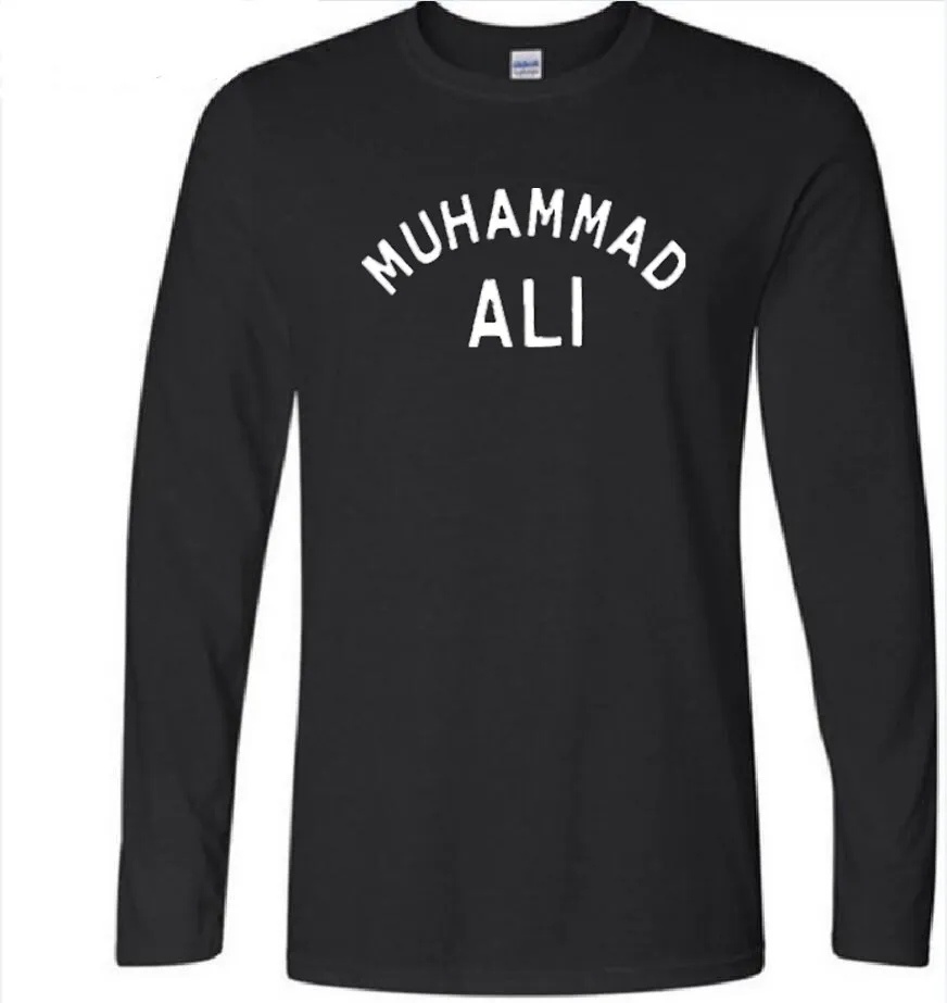 Мужские футболки MUHAMMAD ALI повседневная одежда для фитнеса MMA Cassius реглан футболка с