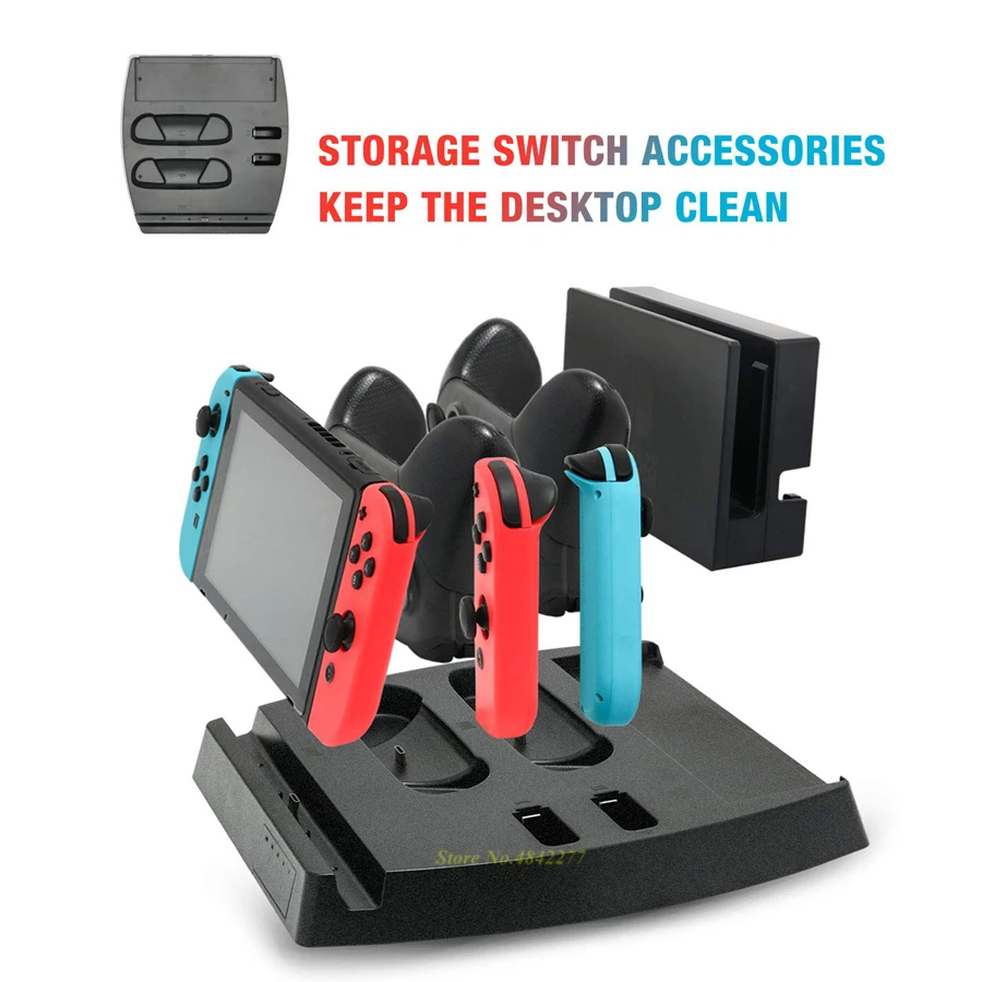 Аксессуары для док станции Nintendo Switch зарядная станция консоль Nintendoswitch Pro контроллер Joycon подставка игр