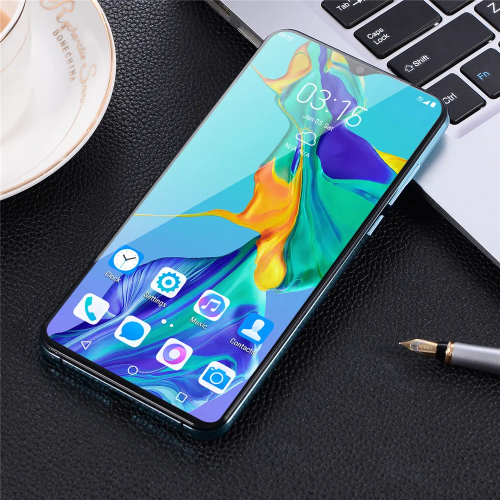 Note 10, смартфоны, экран капли воды, 6,3 дюймов, четырехъядерный процессор, 4 Гб ОЗУ, 64 Гб ПЗУ, 13 МП, распознавание лица, разблокированный, Android, мобильные телефоны, глобальная версия