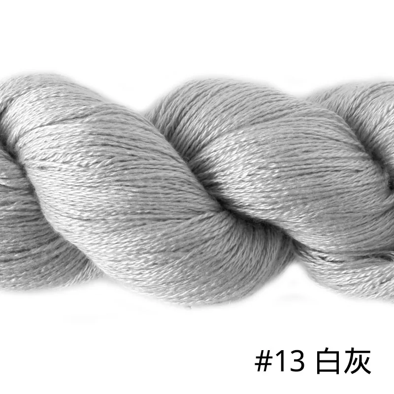 13 Putty 1*55 г Хэнк шелковистая кашемировая пальчиковая ткацкая пряжа качество и мягкость ручного вязания пряжа для шарфов и одежды - Цвет: 13 Putty