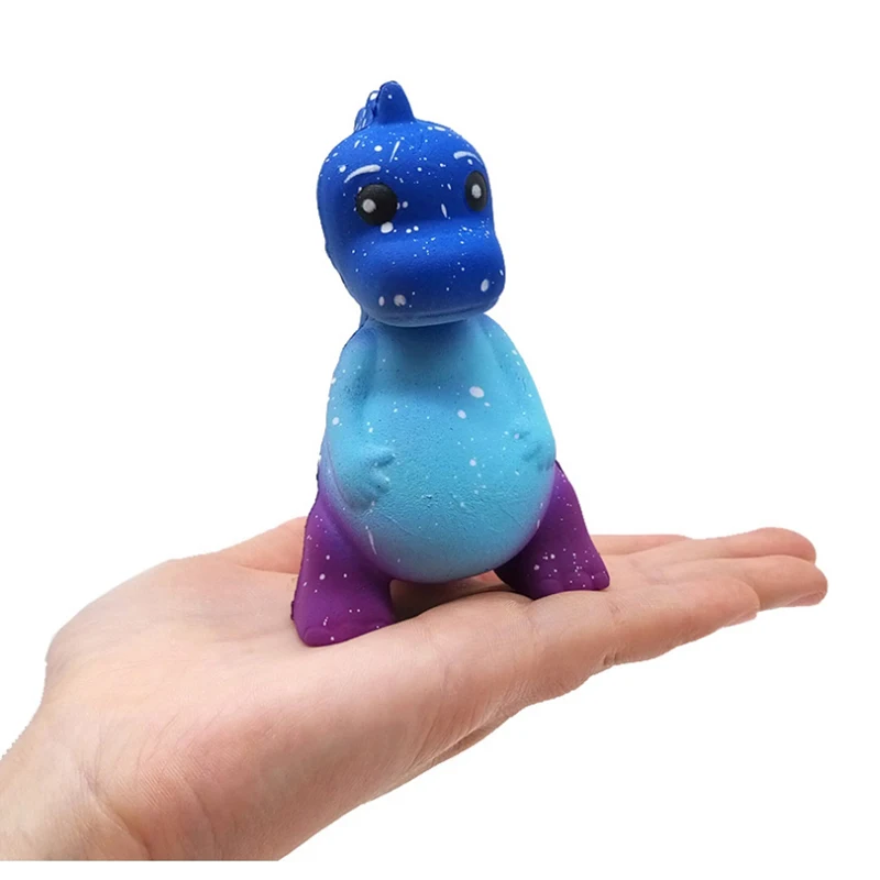 Blue Jumbo красочные галактические динозавры мягкие Kawaii куклы животных мягкая сжимающая игрушка медленно поднимающиеся вечерние игрушки для снятия стресса Забавный Подарок для ребенка - Цвет: Blue