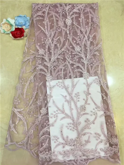 Nigerian Tulle Lace Sequin Fabric Gray High Quality African New Guipure X3 | Дом и сад