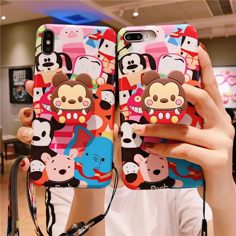 3pcs Sam S10 plus toy Zoo case Cute Cartoon Soft back For Samsung S9 S8 note8 note 9 A8S A9S +stander+Strap |