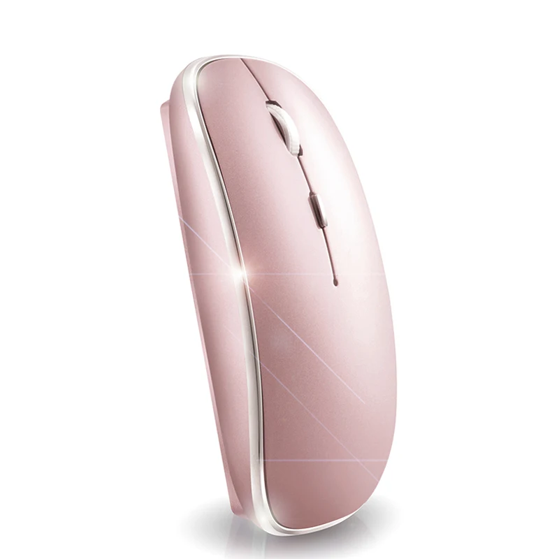 Новая Бесшумная Bluetooth мышь для Macbook Mac Hp Asus acer lenovo xiaomi, Беспроводная оптическая Мужская игровая мышь, перезаряжаемая мышь - Цвет: Rose red