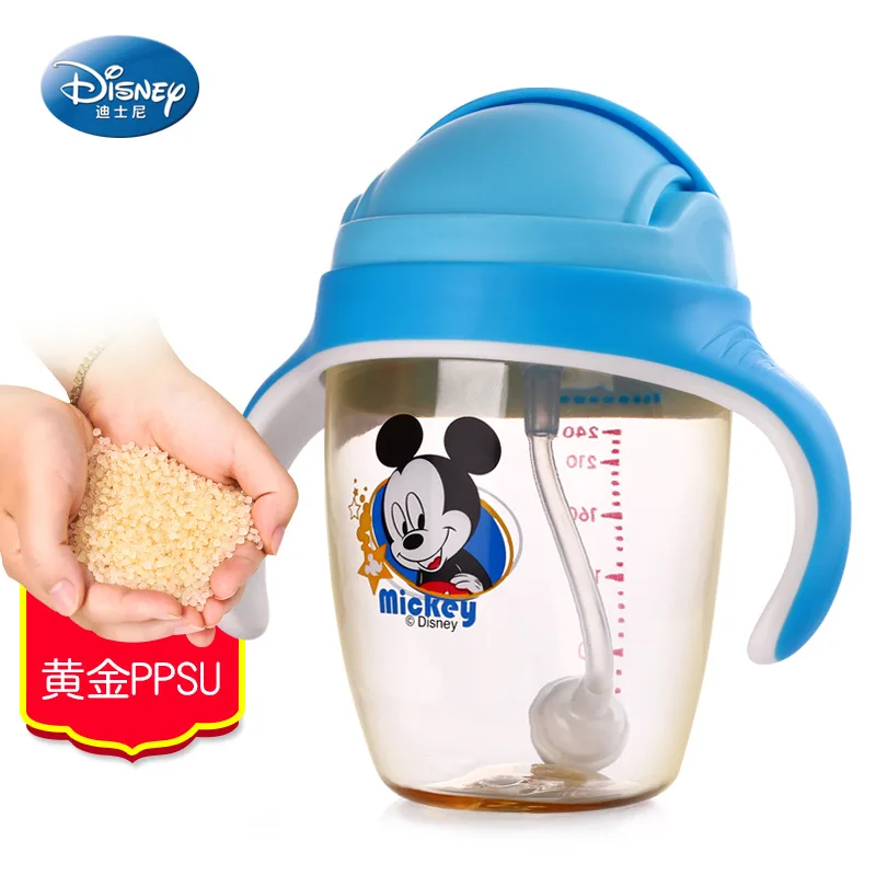 Настоящая распродажа милая детская чашка для кормления Disney с соломой Детская