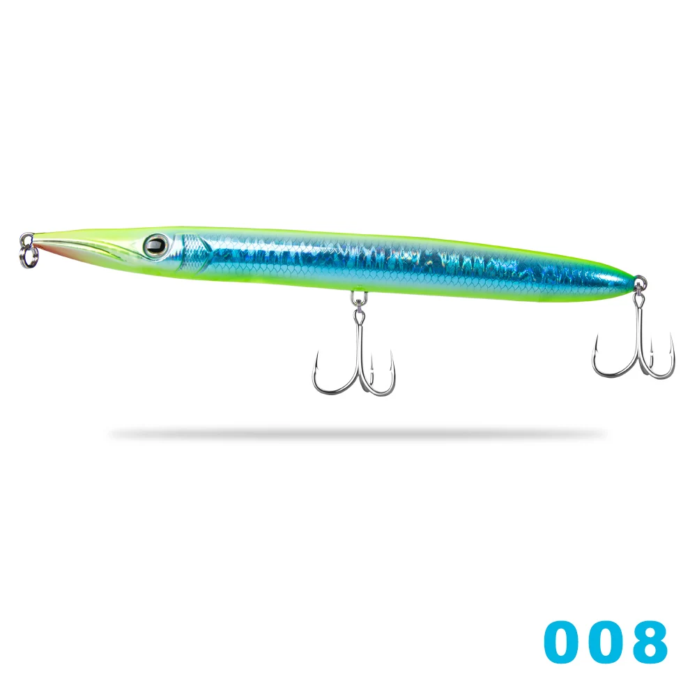 008 (190mm 32g) Hunthouse приманка barracuda приманка 190 мм 32 г Длинные литые карандашные наклейки для рыбалки leerfish и bluefish topwater приманки - Цвет: 008 (190mm 32g)