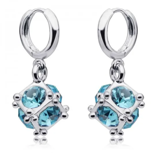 Прекрасный подарок на Новый год серьги с австрийскими кристаллами высокое