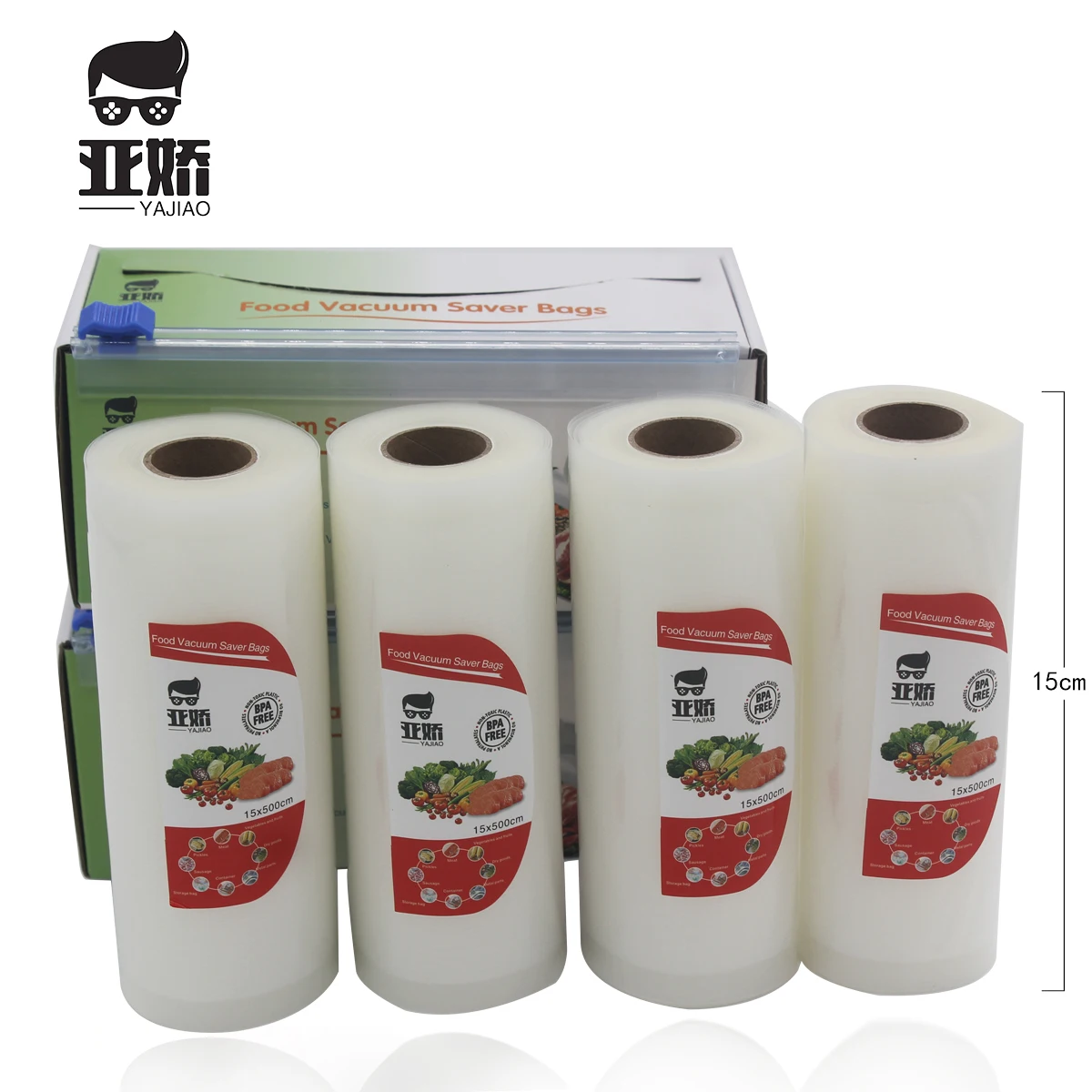 Кухонный вакуумный мешок YAJIAO 15*500 см с коробкой для ножей вакуумного упаковщика