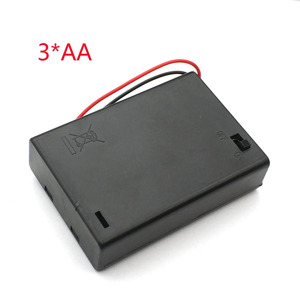 Черный 3 AA батарея держатель Коробка Чехол с выключателем Новые 2A коробка чехол 4 5