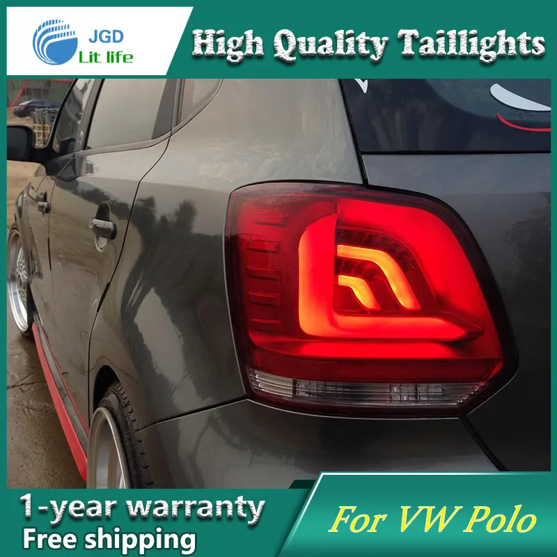 Чехол для автомобильного стайлинга задний фонарь VW POLO s 2010 2016 светодиодный DRL +